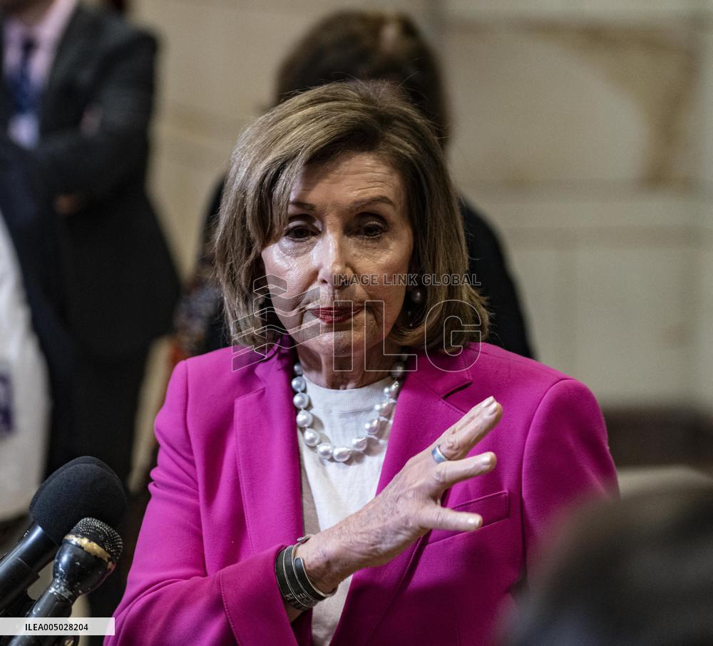 DC: Former Speaker Nancy Pelosi Speaks To Reporters after classified hearing on on the Venezuela operation