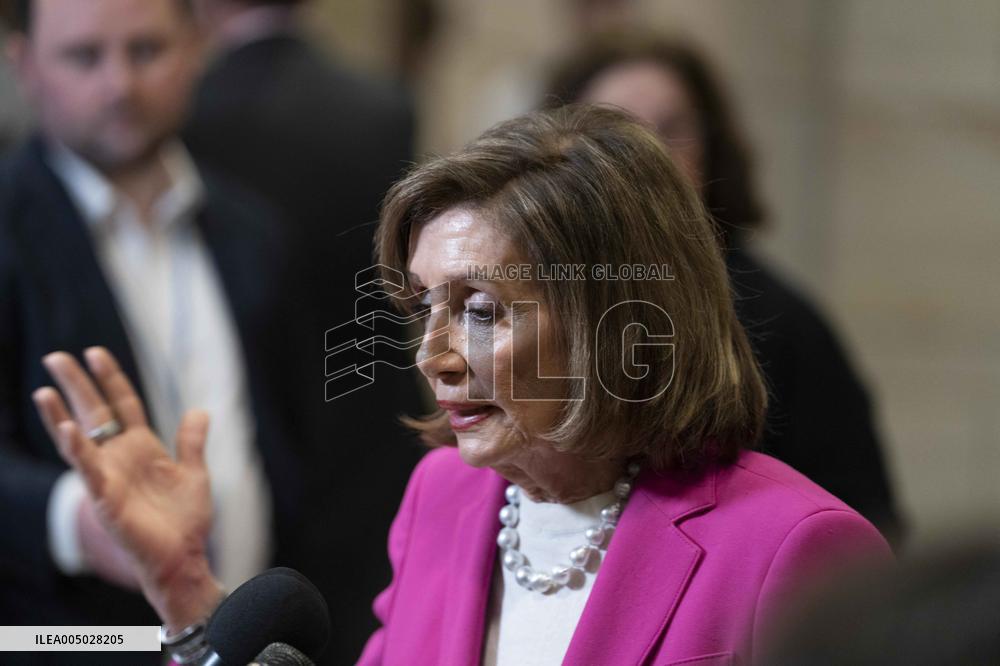 DC: Former Speaker Nancy Pelosi Speaks To Reporters after classified hearing on on the Venezuela operation
