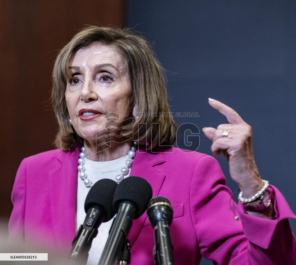 DC: Former Speaker Nancy Pelosi Speaks To Reporters after classified hearing on on the Venezuela operation