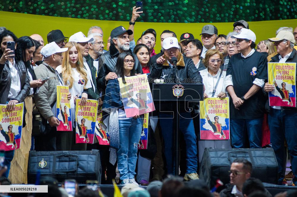 Colombian President Petro Rally to Defend National Sovereignty