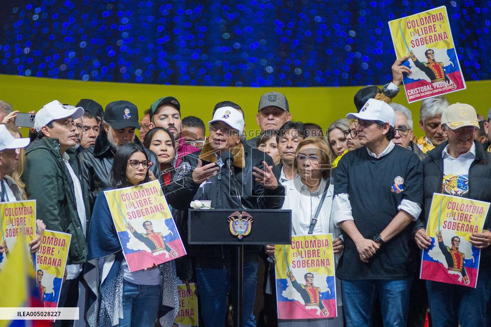 Colombian President Petro Rally to Defend National Sovereignty