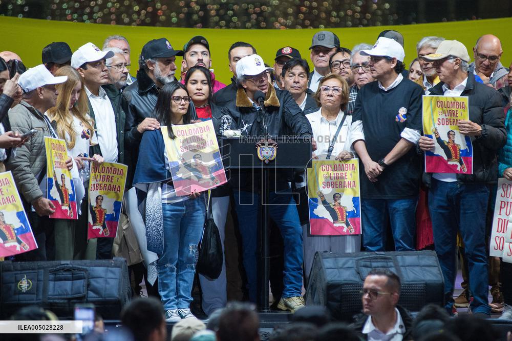 Colombian President Petro Rally to Defend National Sovereignty