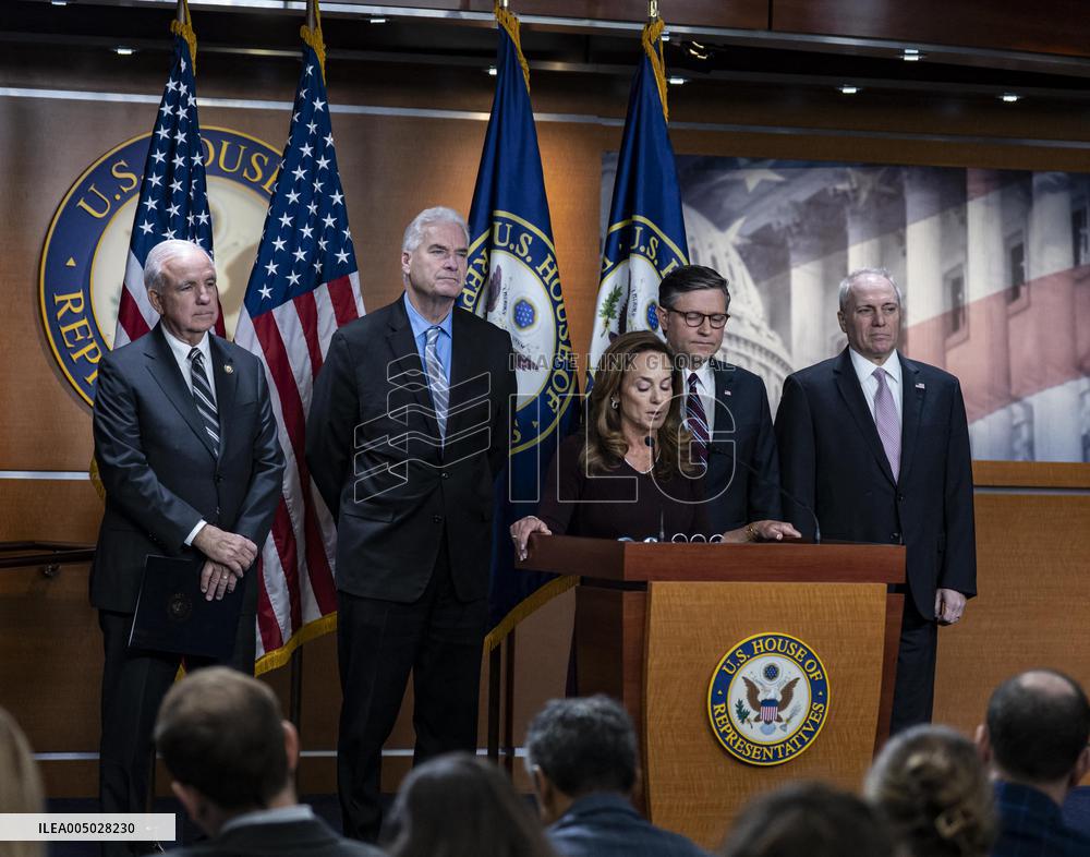 DC: Speaker Mike Johnson Speaks To Reporters During Weekly Capitol Hill Press Conference
