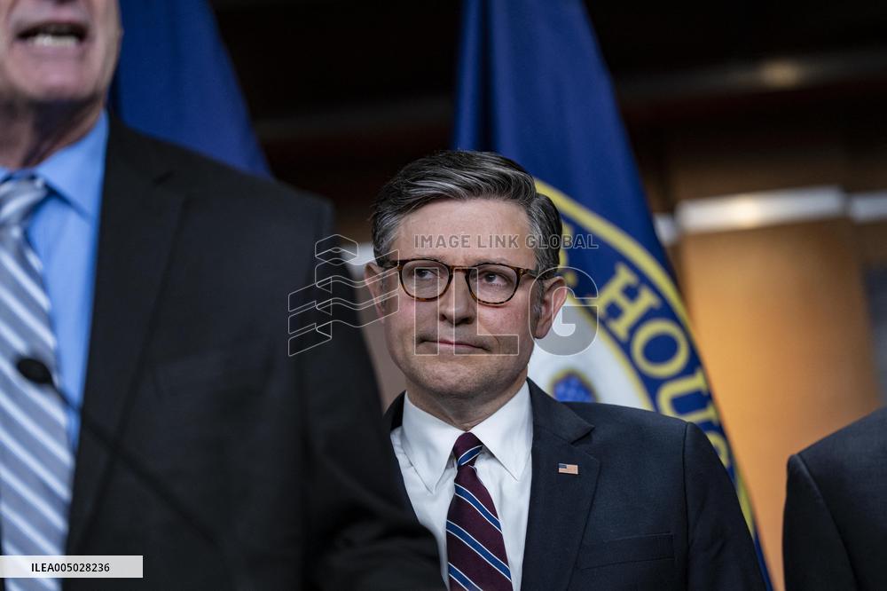 DC: Speaker Mike Johnson Speaks To Reporters During Weekly Capitol Hill Press Conference