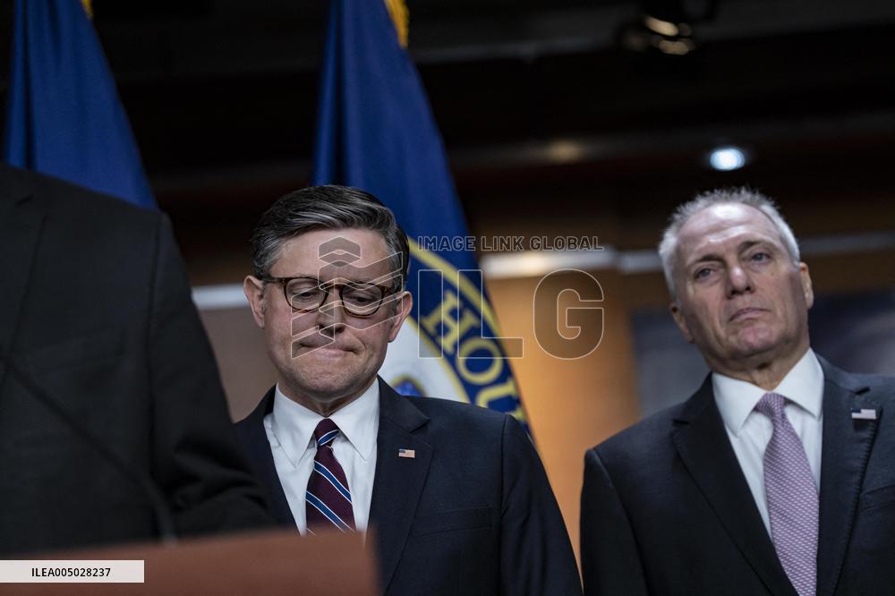 DC: Speaker Mike Johnson Speaks To Reporters During Weekly Capitol Hill Press Conference