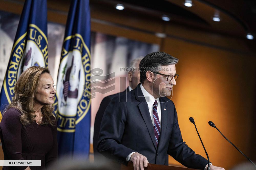 DC: Speaker Mike Johnson Speaks To Reporters During Weekly Capitol Hill Press Conference