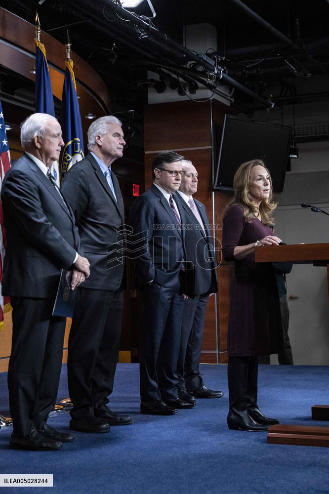 DC: Speaker Mike Johnson Speaks To Reporters During Weekly Capitol Hill Press Conference