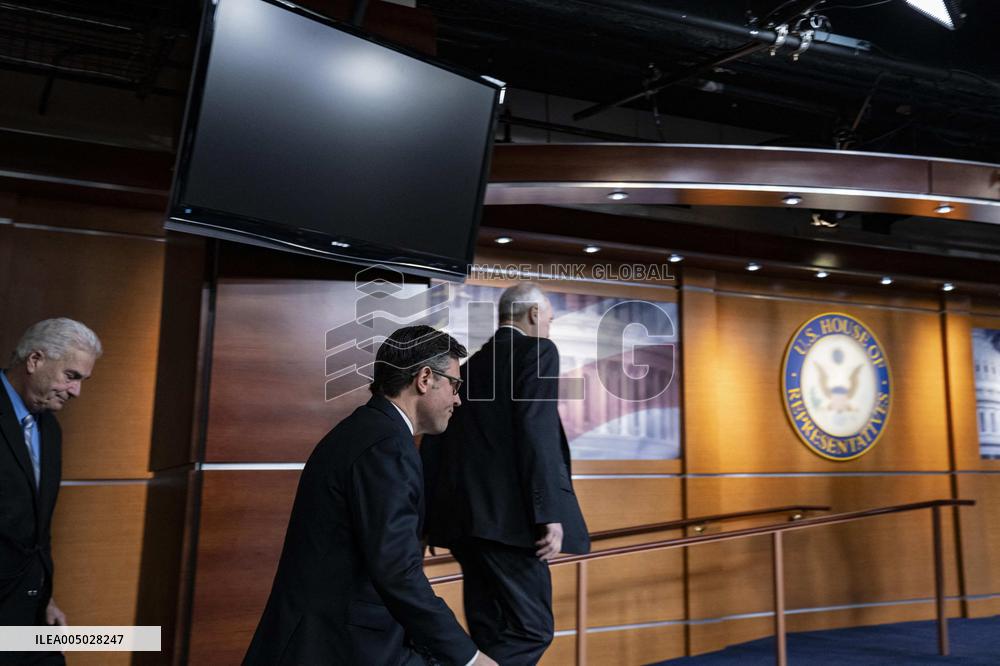 DC: Speaker Mike Johnson Speaks To Reporters During Weekly Capitol Hill Press Conference
