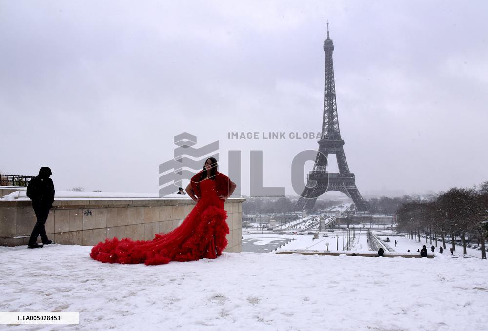 Paris Under The Snow - Eiffel Tower