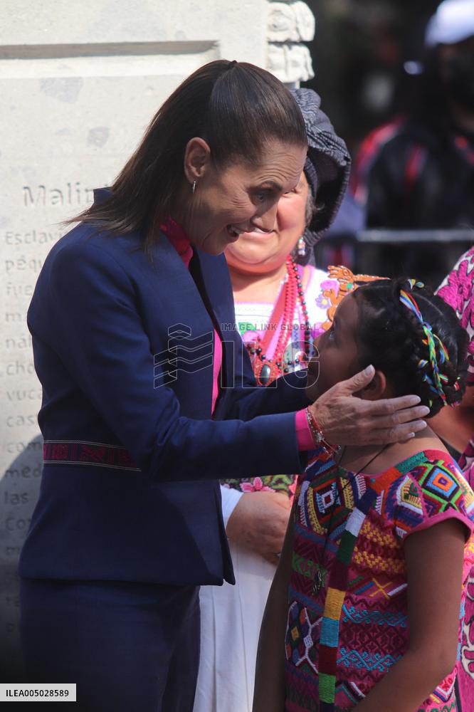 Unveil Ceremony Statues of Heroic Mexican Women - Mexico