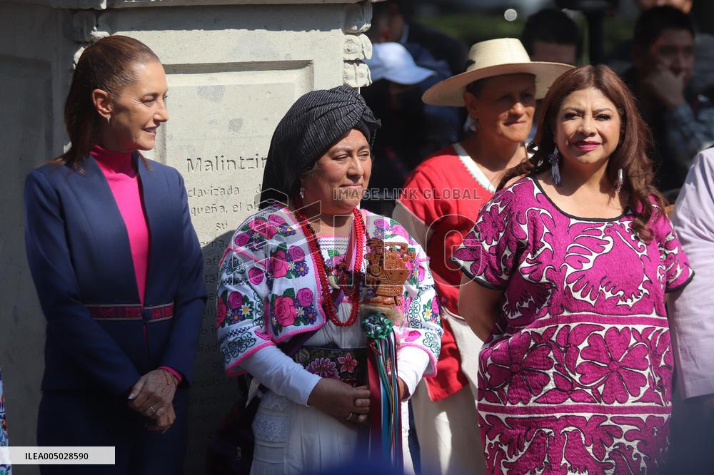 Unveil Ceremony Statues of Heroic Mexican Women - Mexico
