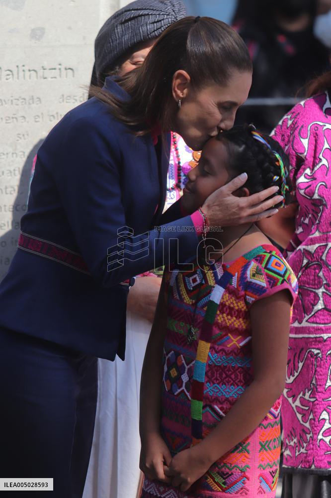 Unveil Ceremony Statues of Heroic Mexican Women - Mexico