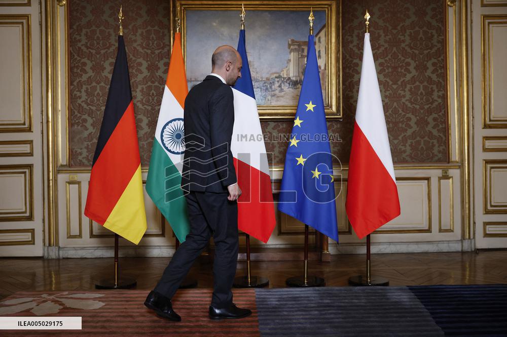 Weimar Triangle and Indian Foreign Ministers Meet in Paris