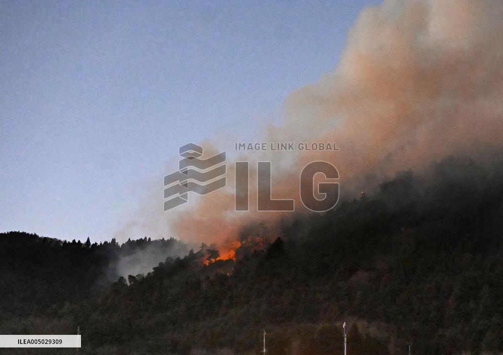 Wildfire in Yamanashi Pref.