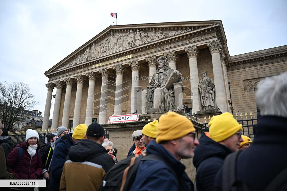 Farmers Protest In Front Of The National Assembly - Paris