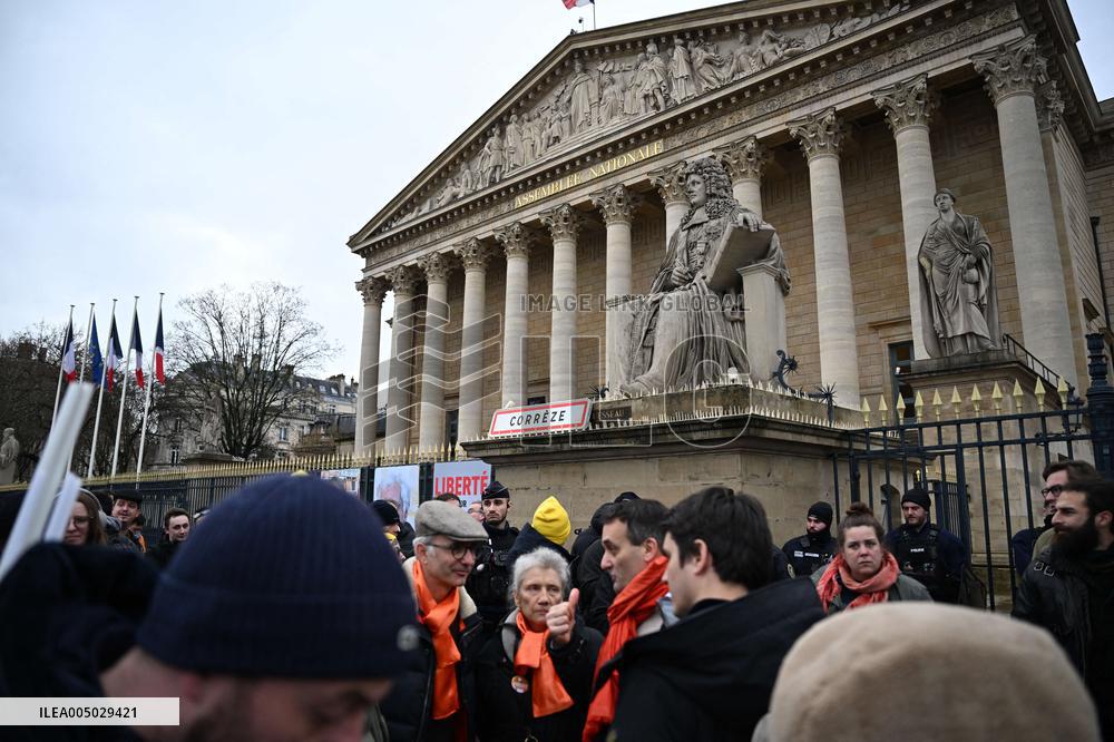 Farmers Protest In Front Of The National Assembly - Paris