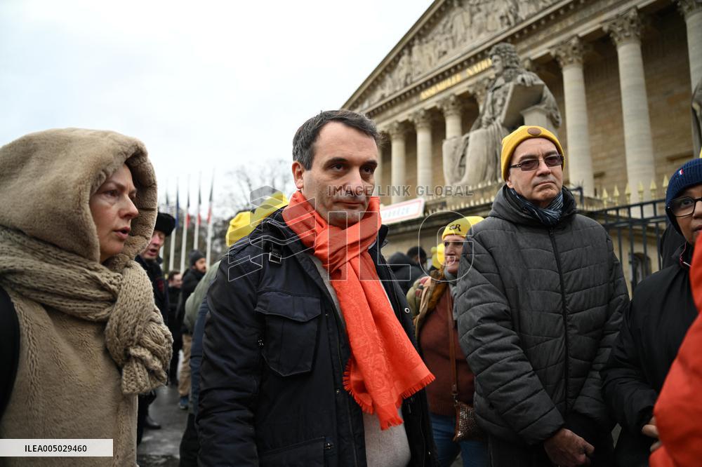 Farmers Protest In Front Of The National Assembly - Paris