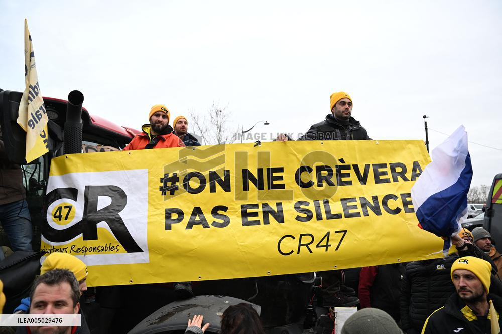 Farmers Protest In Front Of The National Assembly - Paris