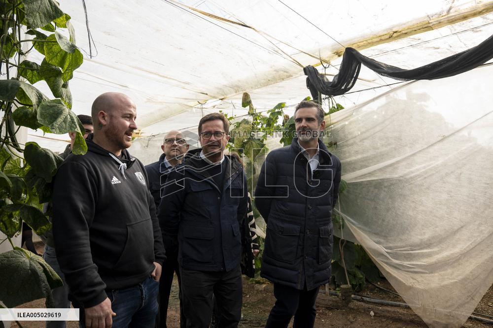 Pacheco Visits Farm Affected By 2024 DANA - Spain