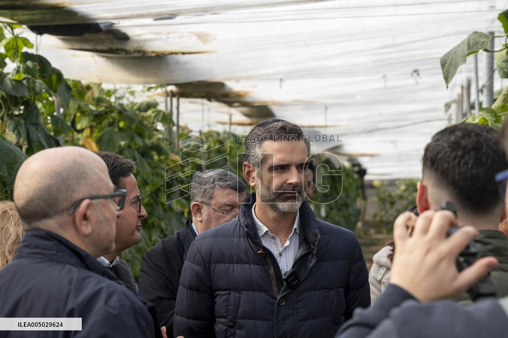 Pacheco Visits Farm Affected By 2024 DANA - Spain