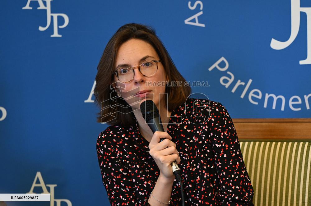 Amelie de Montchalin Speaks to Press - Paris