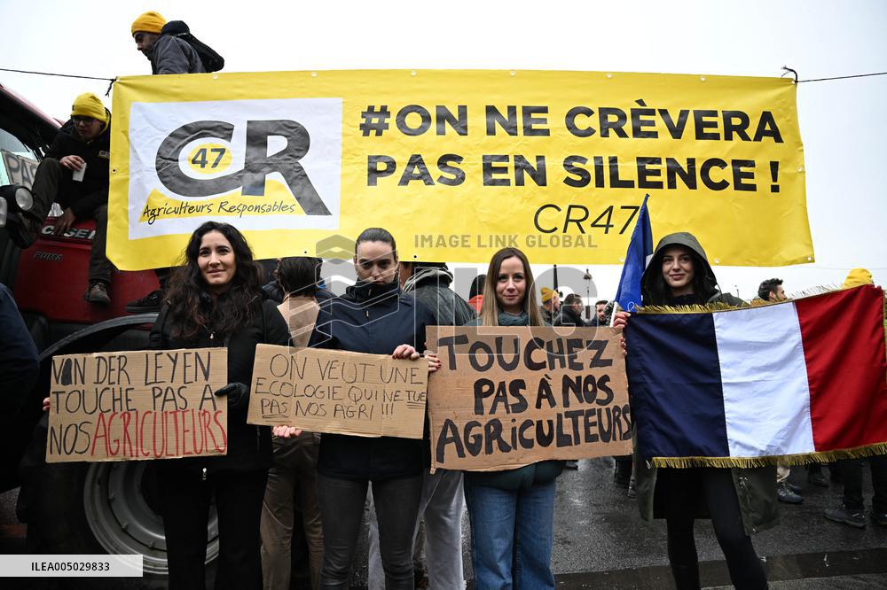 Farmers Protest In Front Of The National Assembly - Paris