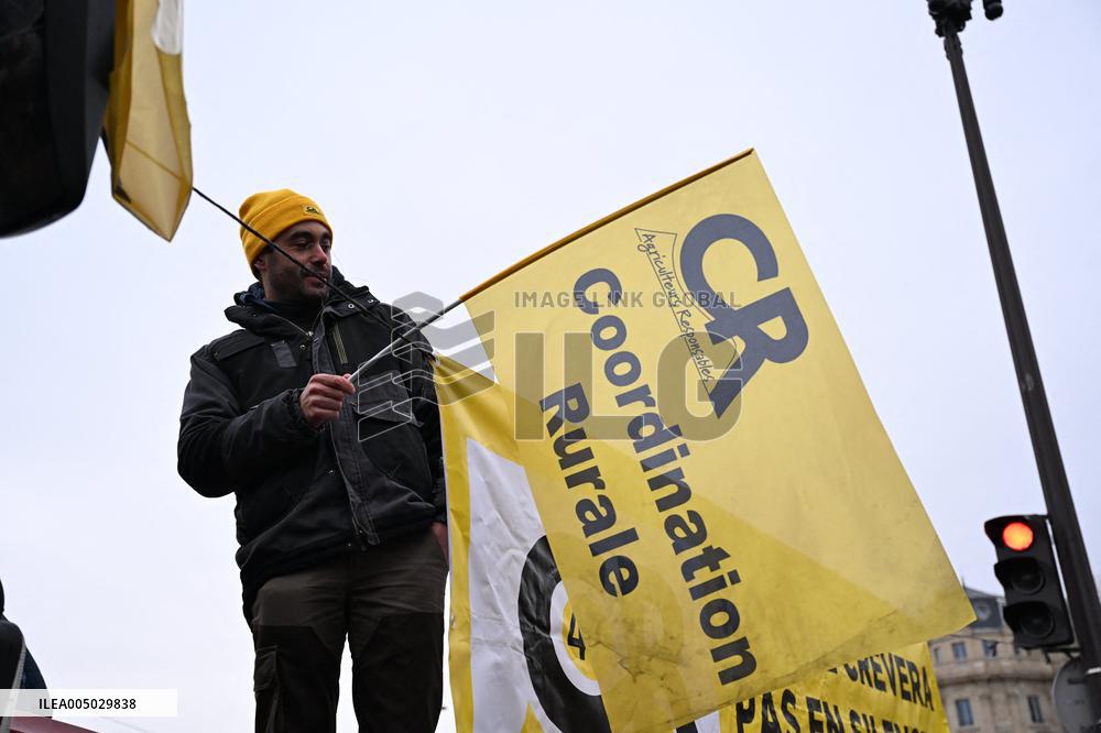 Farmers Protest In Front Of The National Assembly - Paris