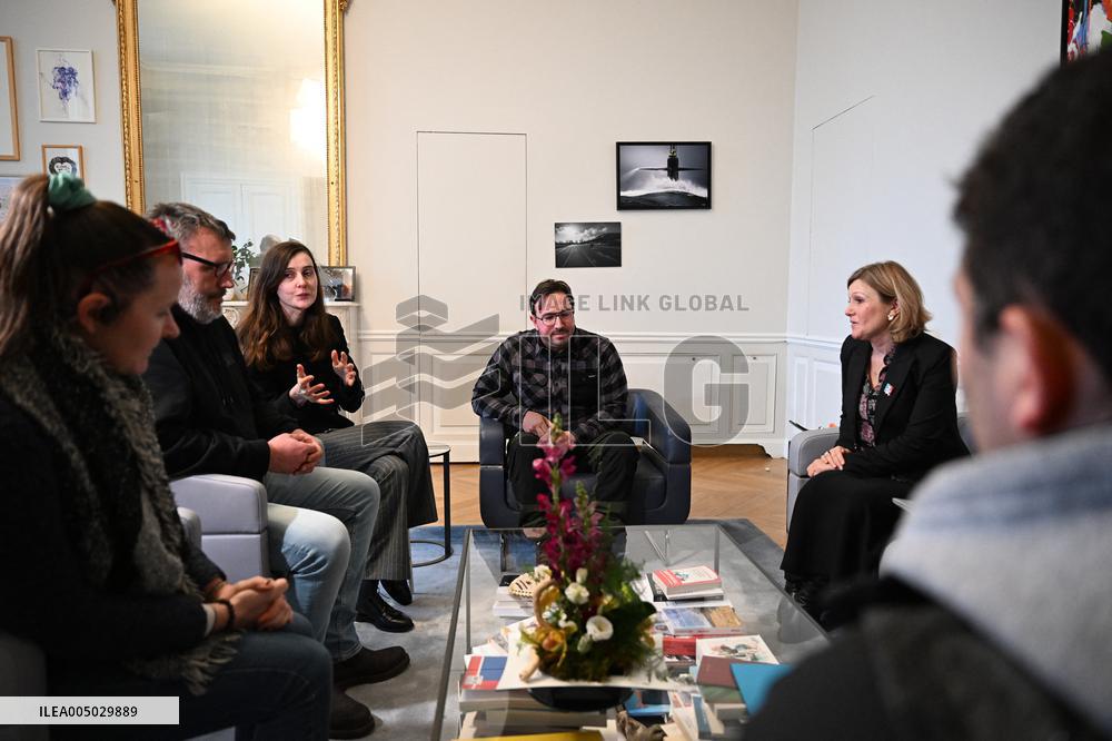 French National Assembly President Meets Farmers’ Union - Paris