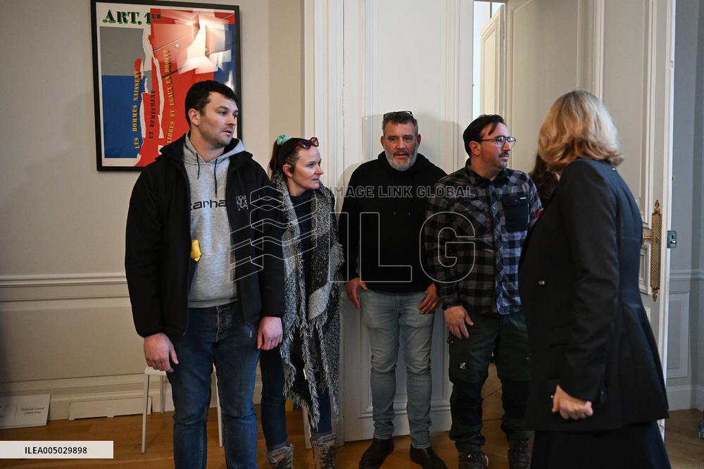 French National Assembly President Meets Farmers’ Union - Paris