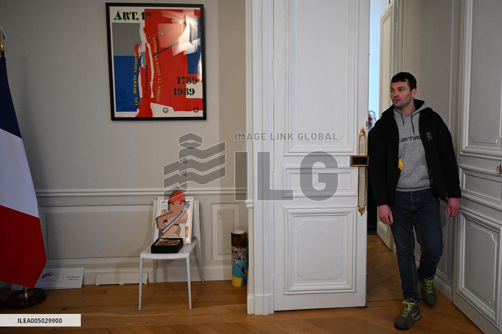 French National Assembly President Meets Farmers’ Union - Paris