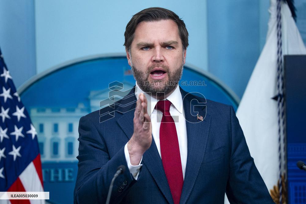 Vice President JD Vance SpeakS During WH Press Briefing