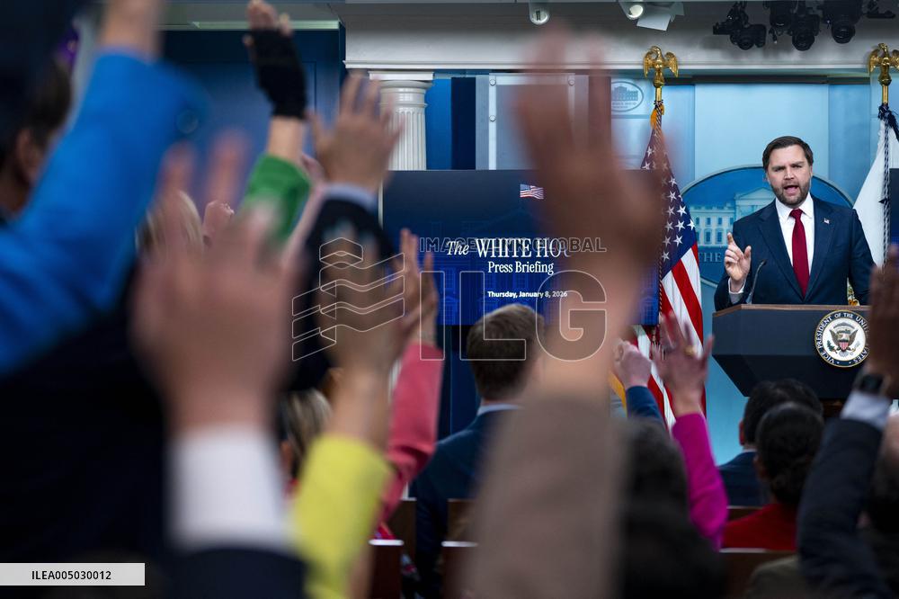 Vice President JD Vance SpeakS During WH Press Briefing