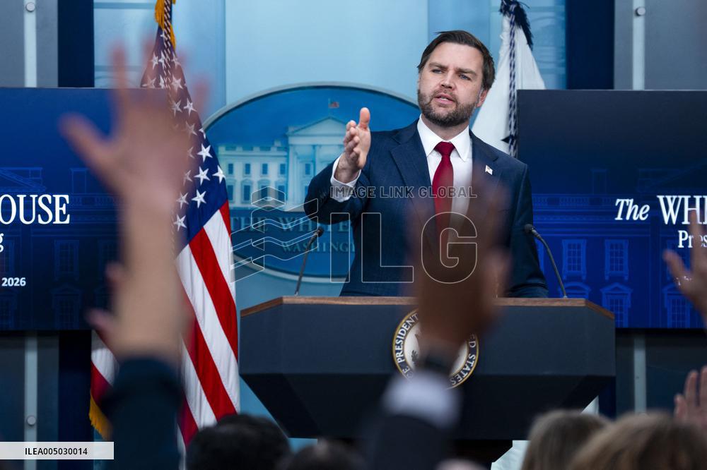 Vice President JD Vance SpeakS During WH Press Briefing