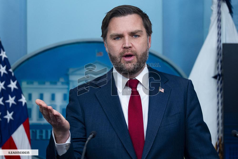 Vice President JD Vance SpeakS During WH Press Briefing