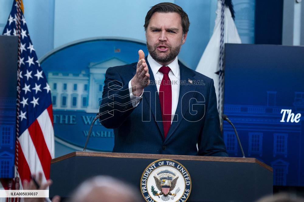 Vice President JD Vance SpeakS During WH Press Briefing