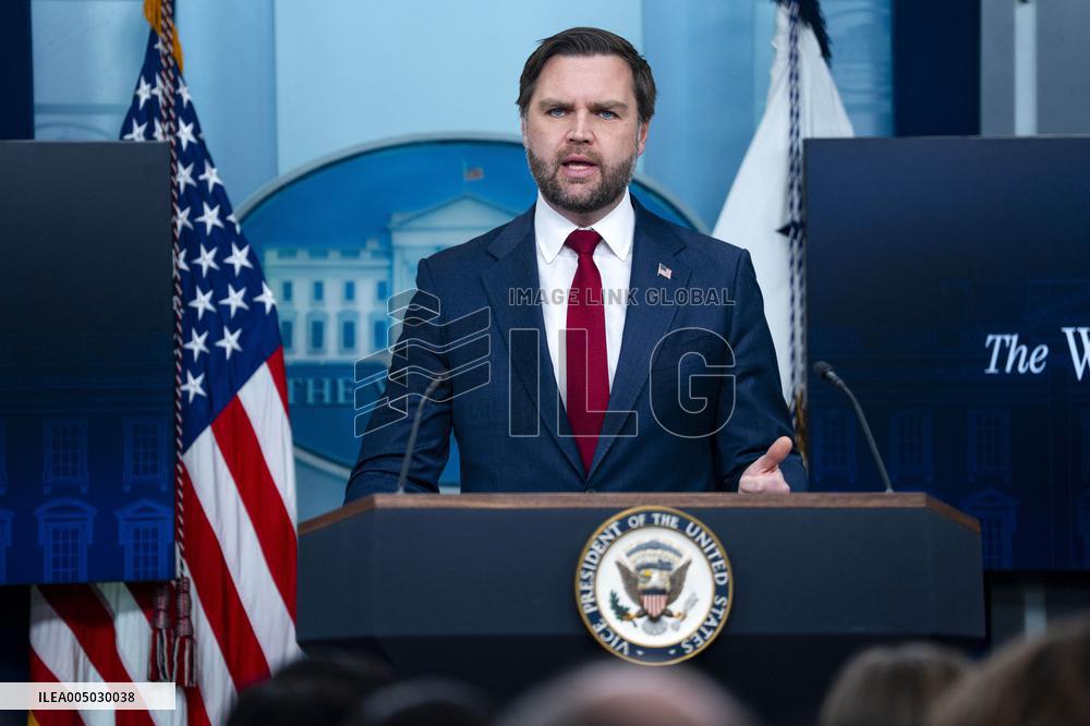 Vice President JD Vance SpeakS During WH Press Briefing
