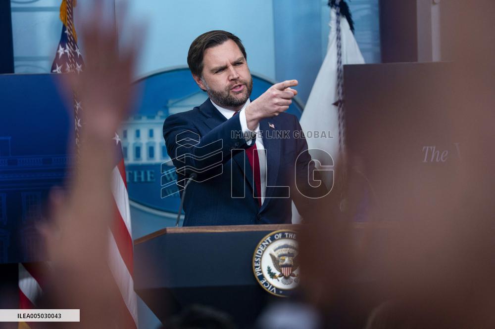 Vice President JD Vance SpeakS During WH Press Briefing
