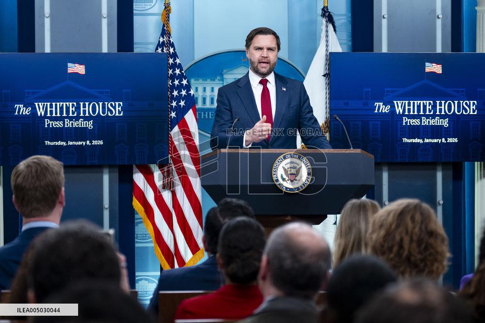 Vice President JD Vance SpeakS During WH Press Briefing