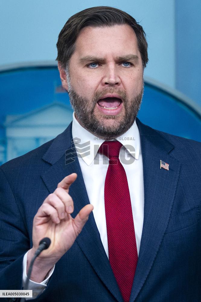 Vice President JD Vance SpeakS During WH Press Briefing