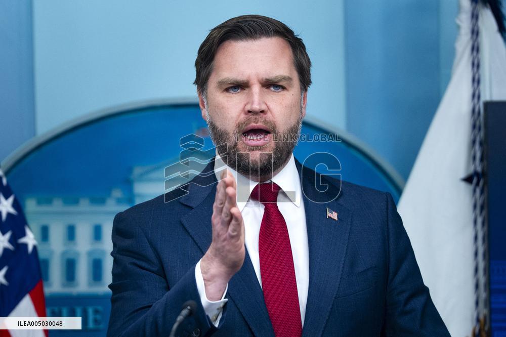 Vice President JD Vance SpeakS During WH Press Briefing