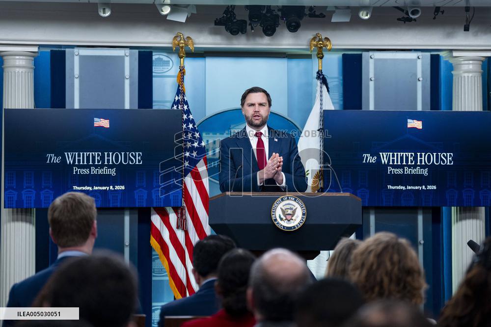 Vice President JD Vance SpeakS During WH Press Briefing