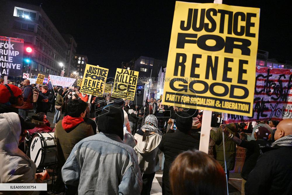 Protesters demonstrate against raids conducted by the US Immigration and Customs Enforcement (ICE)  OD