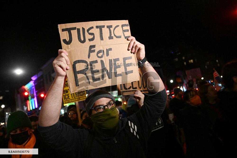 Protesters demonstrate against raids conducted by the US Immigration and Customs Enforcement (ICE)  OD