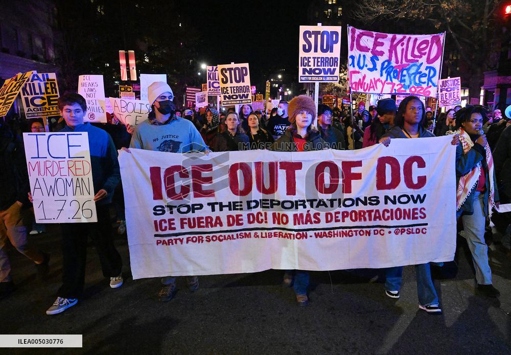 Protesters demonstrate against raids conducted by the US Immigration and Customs Enforcement (ICE)  OD