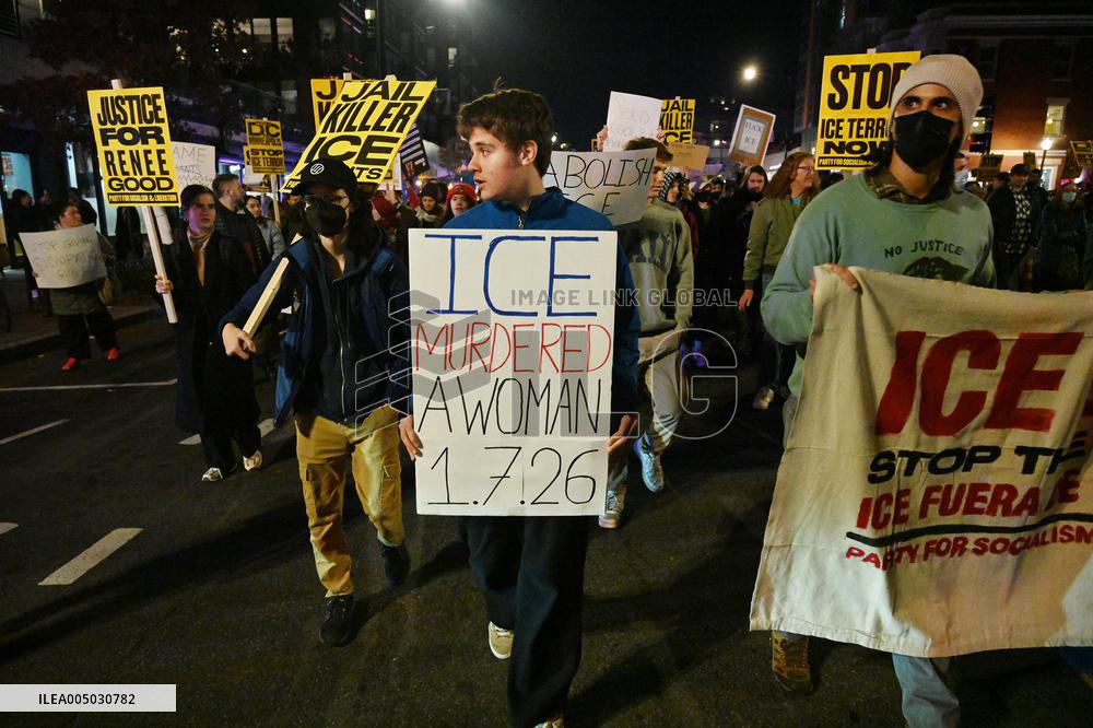 Protesters demonstrate against raids conducted by the US Immigration and Customs Enforcement (ICE)  OD