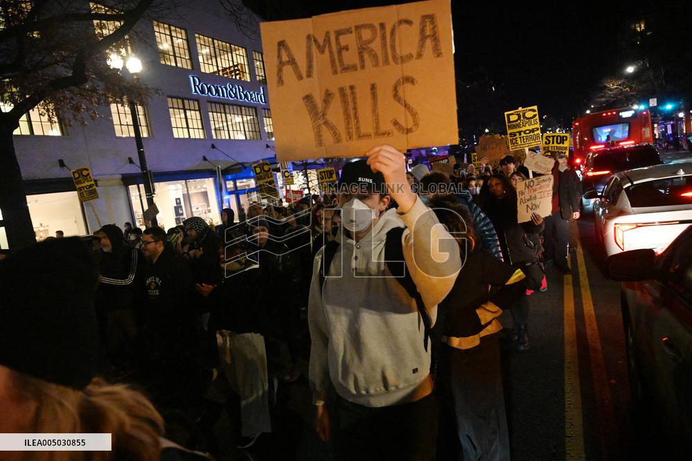 Protesters demonstrate against raids conducted by the US Immigration and Customs Enforcement (ICE)  OD