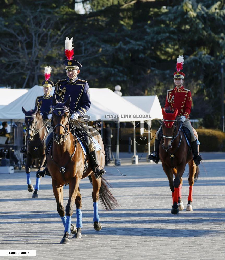 Police march in Tokyo to mark new year