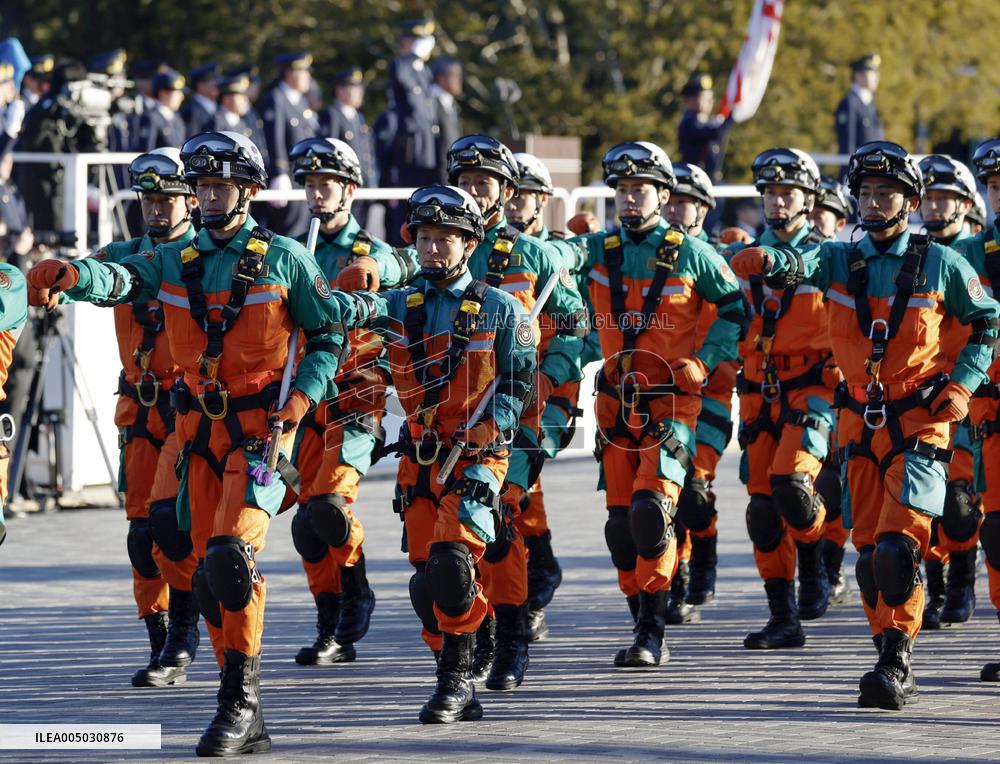 Police march in Tokyo to mark new year