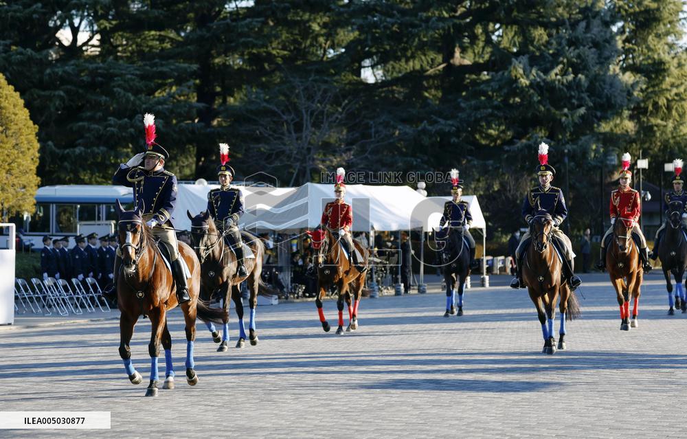 Police march in Tokyo to mark new year