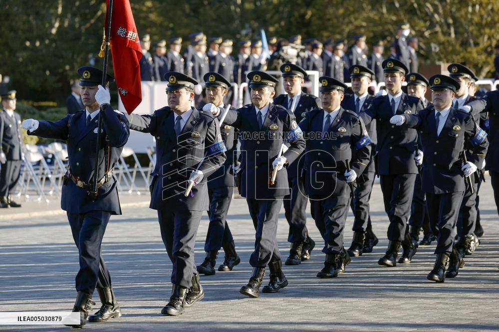 Police march in Tokyo to mark new year